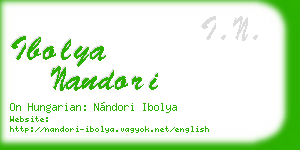 ibolya nandori business card